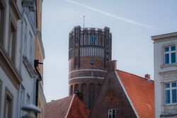 Blick auf den Wasserturm in Lüneburg